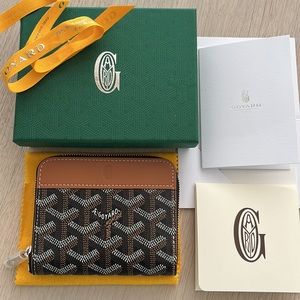 Goyard Matignon PM Wallet in Black & Tan (BNIB)